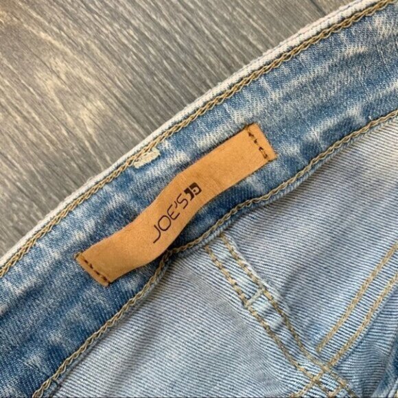 Anthropologie Joe's Jeans Skinny Jeans Split hem distressed Light wash blue 25 - Picture 10 of 16